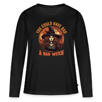 Magische Dunkle Kunst Okkulte Hexen Designs - Frauen Premium Bio Langarmshirt - Schwarz - Vorne - Julia (174cm)