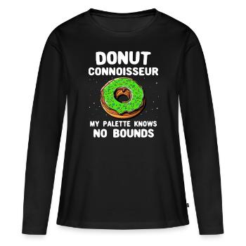 Donut Donut Lover - T-shirt manches longues Premium bio Femme - noir - Devant - Julia (174cm)