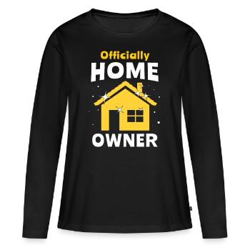 Propriétaire Achat d’une maison Acheteur d’une maison - T-shirt manches longues Premium bio Femme - noir - Devant - Julia (174cm)