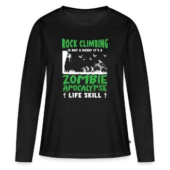Zombie Apocalypse - Zombie Costume - Zombie - T-shirt manches longues Premium bio Femme - noir - Devant - Julia (174cm)