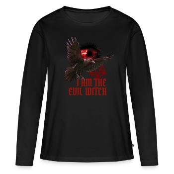 Conceptions de sorcières occultes de l’Art sombre magique - T-shirt manches longues Premium bio Femme - noir - Devant - Julia (174cm)