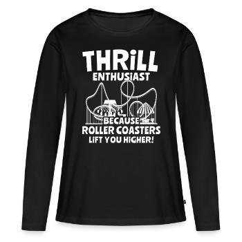Roller coaster - Women's Premium Organic Long Sleeve Shirt - black - Front - Julia (174cm)