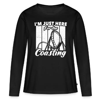 Roller coaster - Women's Premium Organic Long Sleeve Shirt - black - Front - Julia (174cm)