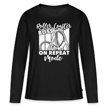 Roller Coaster - Women's Premium Organic Long Sleeve Shirt - black - Front - Julia (174cm)