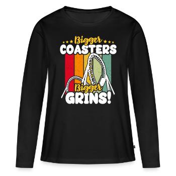 Roller Coaster Roller Coaster Lovers - Women's Premium Organic Long Sleeve Shirt - black - Front - Julia (174cm)