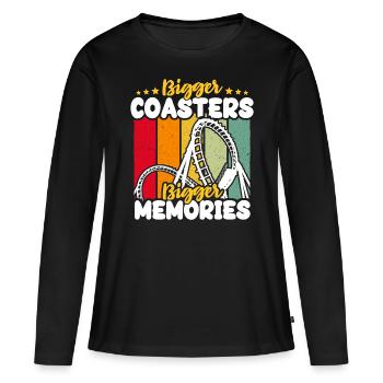 Roller Coaster Roller Coaster Riders - Women's Premium Organic Long Sleeve Shirt - black - Front - Julia (174cm)