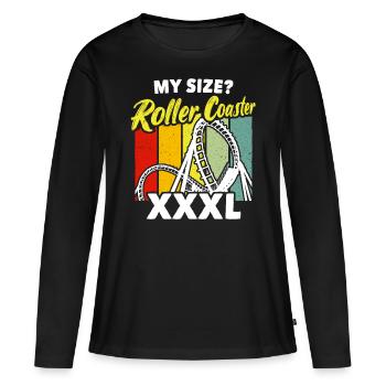 Roller Coaster Roller Coaster Riders - Women's Premium Organic Long Sleeve Shirt - black - Front - Julia (174cm)