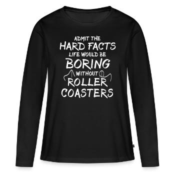 Roller Coaster - Women's Premium Organic Long Sleeve Shirt - black - Front - Julia (174cm)