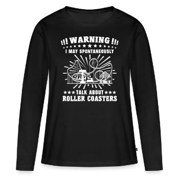 Roller Coaster - Women's Premium Organic Long Sleeve Shirt - black - Front - Julia (174cm)