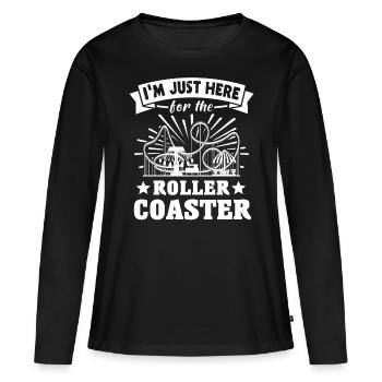 Roller Coaster - Women's Premium Organic Long Sleeve Shirt - black - Front - Julia (174cm)