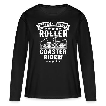 Roller Coaster - Women's Premium Organic Long Sleeve Shirt - black - Front - Julia (174cm)