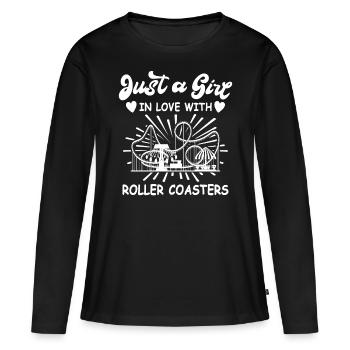 Roller coaster - Women's Premium Organic Long Sleeve Shirt - black - Front - Julia (174cm)