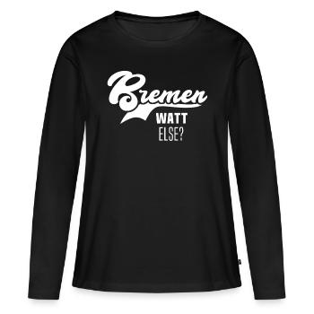 Brême - T-shirt manches longues Premium bio Femme - noir - Devant - Julia (174cm)