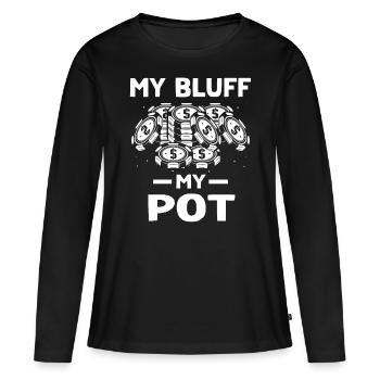 Poker Pokern - Frauen Premium Bio Langarmshirt - Schwarz - Vorne - Julia (174cm)