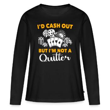 Casino Jeu de casino - T-shirt manches longues Premium bio Femme - noir - Devant - Julia (174cm)