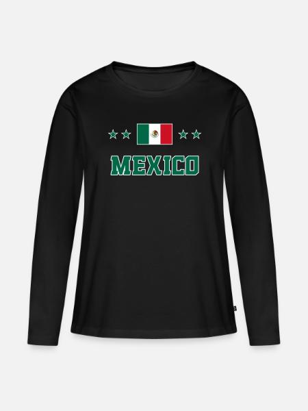 Mexiko - Frauen Premium Bio Langarmshirt - Schwarz