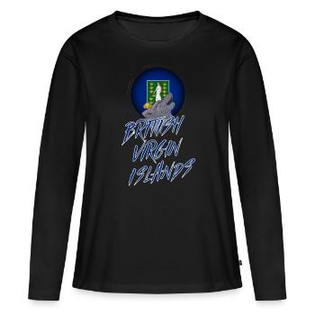 Britische Jungferninseln - Frauen Premium Bio Langarmshirt - Schwarz - Vorne - Julia (174cm)