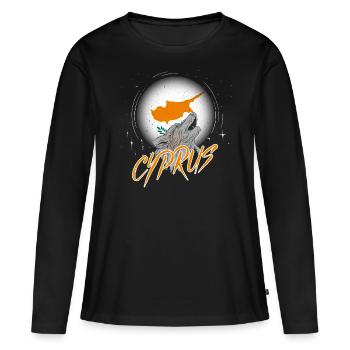 Zypern - Frauen Premium Bio Langarmshirt - Schwarz - Vorne - Julia (174cm)