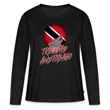 Trinité et Tobago - T-shirt manches longues Premium bio Femme - noir - Devant - Julia (174cm)