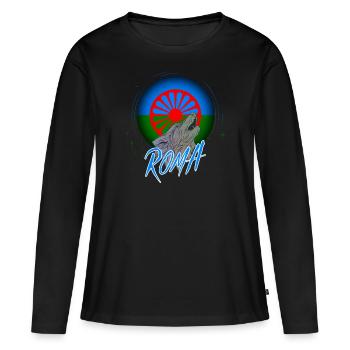 Roma - Women's Premium Organic Long Sleeve Shirt - black - Front - Julia (174cm)