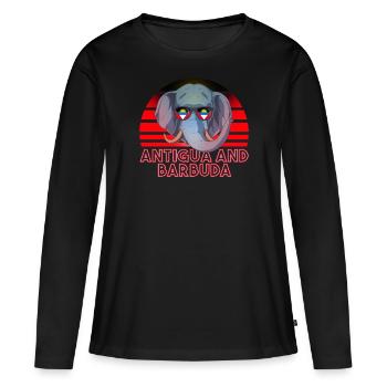 Antigua and Barbuda - Women's Premium Organic Long Sleeve Shirt - black - Front - Julia (174cm)