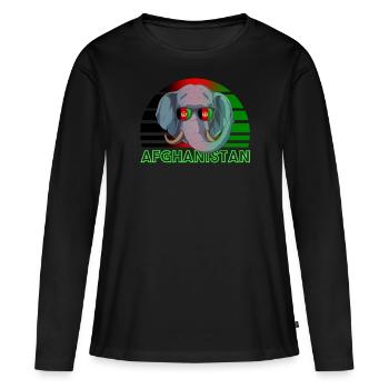 Afghanistan - T-shirt manches longues Premium bio Femme - noir - Devant - Julia (174cm)