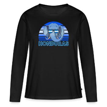 Honduras - Frauen Premium Bio Langarmshirt - Schwarz - Vorne - Julia (174cm)