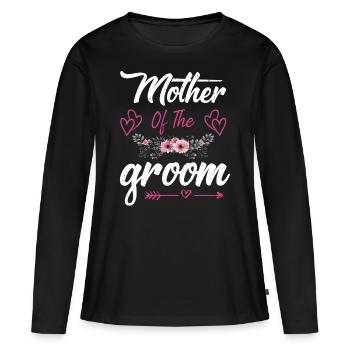 Mère de la mariée marié - T-shirt manches longues Premium bio Femme - noir - Devant - Julia (174cm)