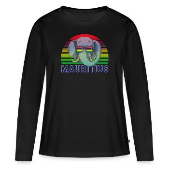 Mauritius - Women's Premium Organic Long Sleeve Shirt - black - Front - Julia (174cm)