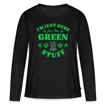 St. Patrick's Day - Women's Premium Organic Long Sleeve Shirt - black - Front - Julia (174cm)