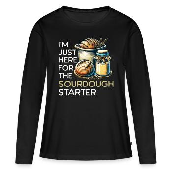 Sauerteig Starter - Frauen Premium Bio Langarmshirt - Schwarz - Vorne - Julia (174cm)