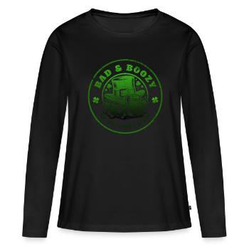 Viking Valhalla nordique guerrier Tee - T-shirt manches longues Premium bio Femme - noir - Devant - Julia (174cm)