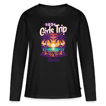 Mexiko Girls Trip 2024 Fiesta T-shirt - Frauen Premium Bio Langarmshirt - Schwarz - Vorne - Julia (174cm)
