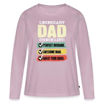 Papa Tour Guide Vatertag - Frauen Premium Bio Langarmshirt - Altrosa - Vorne - Julia (174cm)