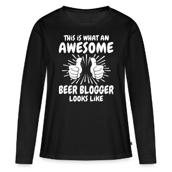 Beer Blogger - Women's Premium Organic Long Sleeve Shirt - black - Front - Julia (174cm)