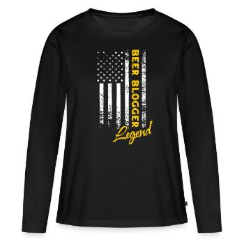 Beer Blogger Legend - Women's Premium Organic Long Sleeve Shirt - black - Front - Julia (174cm)