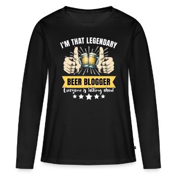 Legendary beer blogger - Women's Premium Organic Long Sleeve Shirt - black - Front - Julia (174cm)