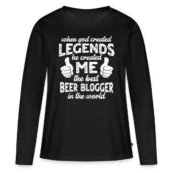 Best Beer Blogger Legend - Women's Premium Organic Long Sleeve Shirt - black - Front - Julia (174cm)
