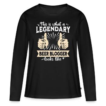Legendary beer blogger - Women's Premium Organic Long Sleeve Shirt - black - Front - Julia (174cm)