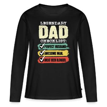 Dad Beer Blogger Father's Day - Women's Premium Organic Long Sleeve Shirt - black - Front - Julia (174cm)