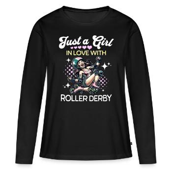 Roller Derby Filles - T-shirt manches longues Premium bio Femme - noir - Devant - Julia (174cm)
