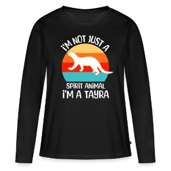 Dictons de martre - T-shirt manches longues Premium bio Femme - noir - Devant - Julia (174cm)