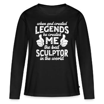 Meilleur sculpteur de légende - T-shirt manches longues Premium bio Femme - noir - Devant - Julia (174cm)
