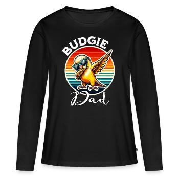 Perruche perruche papa - T-shirt manches longues Premium bio Femme - noir - Devant - Julia (174cm)