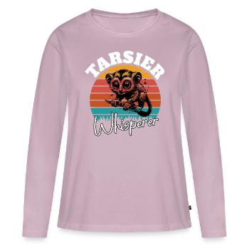 Koboldmaki Flüsterer - Frauen Premium Bio Langarmshirt - Altrosa - Vorne - Julia (174cm)