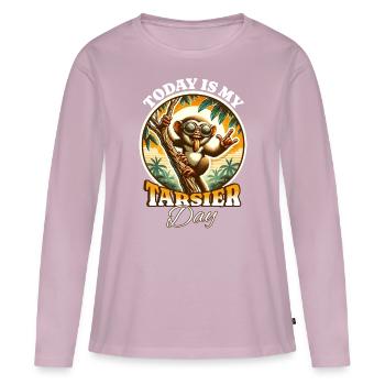 Koboldmaki Tarsier - Frauen Premium Bio Langarmshirt - Altrosa - Vorne - Julia (174cm)