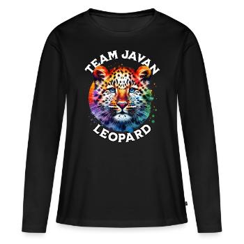 Dictons de léopard de Java - T-shirt manches longues Premium bio Femme - noir - Devant - Julia (174cm)