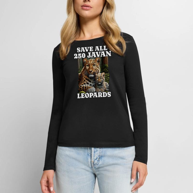 Save Java Leopard Women's Premium Organic Long Sleeve Shirt