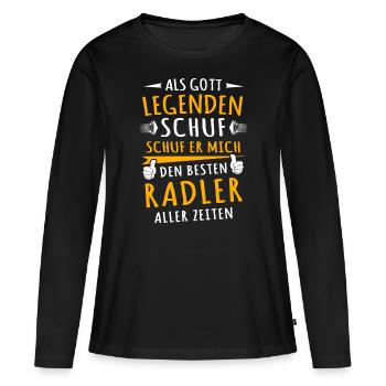 Cyclist - Women's Premium Organic Long Sleeve Shirt - black - Front - Julia (174cm)