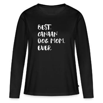 Canaan Chien Kanaan-Hund - T-shirt manches longues Premium bio Femme - noir - Devant - Julia (174cm)